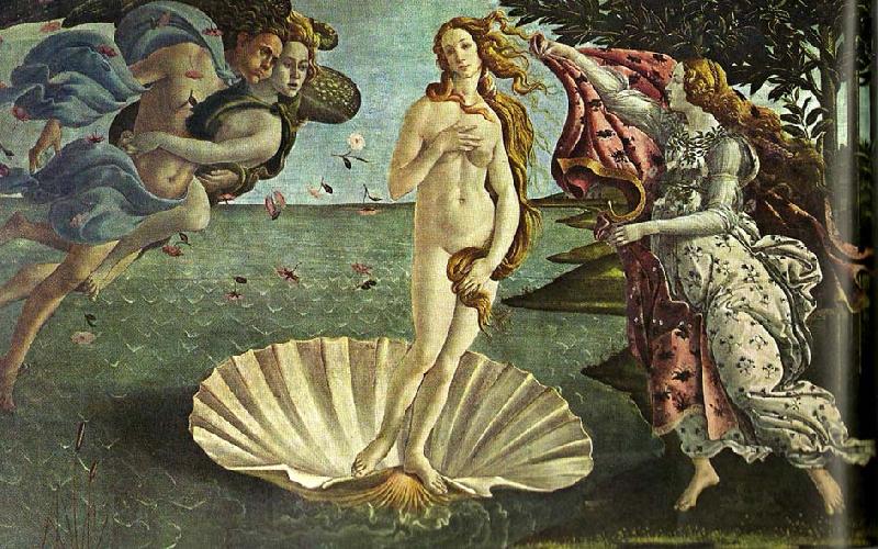 Sandro Botticelli venus fodelse Norge oil painting art